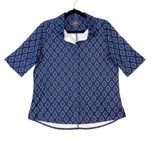 Belyn‎ Key Keystone Top Women's Medium Blue Pickle Ball Tennis Golf Sporty